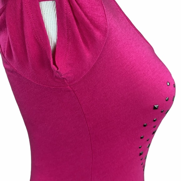 Express Outlet Pink Heart Shaped Rhinestone Tee - Picture 7 of 13